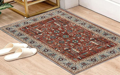 Washable Indoor Doormat 24" x 36" Non-Slip Entry Rug Welcome Mat Dirt Trapper Red