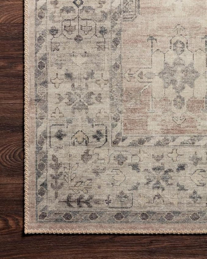 Loloi Hathaway Collection HTH-03 Java/Multi 5'-0" x 7'-6", .25" Thick Area Rug, Soft, Durable, Printed, Modern, Low Pile, Non-Shedding, Easy Clean, Living Room Rug