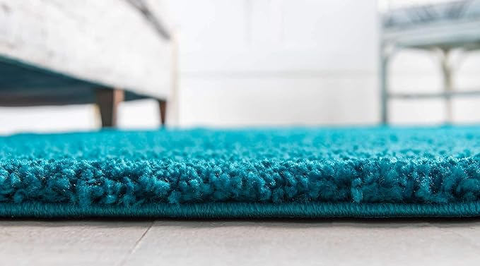 Unique Loom Solo Collection Area Rug - Calabasas (3' 3" x 5' 3" Rectangle, Turquoise)