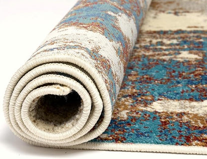 LUXE WEAVERS Lagos Collection Passion 2x7 Abstract Area Rug
