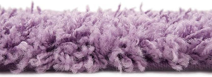 Unique Loom Solid Shag Collection Area Rug (8' Square, Lilac)