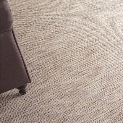 Pemberly Row Contemporary 10' x 14' Beige Fabric Modern Area Rug