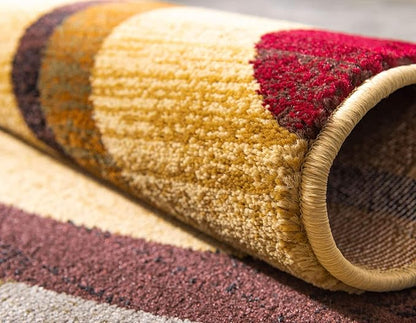 Unique Loom Barista Collection Area Rug - Kona (4' 1" Round, Beige/ Black)