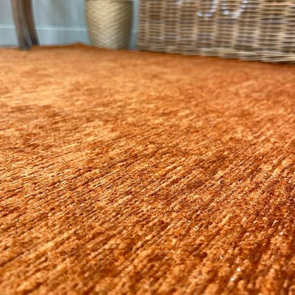 Alfa Rich 7x10 Burnt Orange Washable Area Rugs for Living Room Bedroom Kitchen Cotton Solid Rug