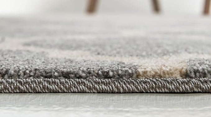 Rugs.com Lattice Collection Rug – 9' x 12' Light Gray Medium Rug Perfect for Living Rooms, Large Dining Rooms, Open Floorplans