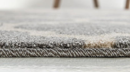 Rugs.com Lattice Collection Rug – 7' x 10' Light Gray Medium Rug Perfect for Bedrooms, Dining Rooms, Living Rooms