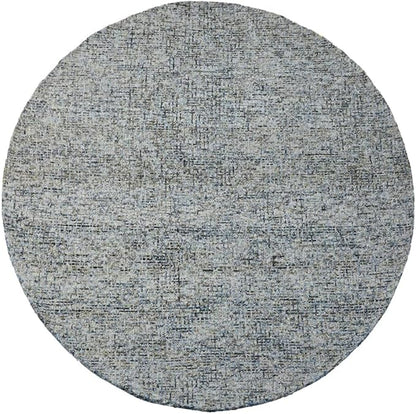 Hand Tufted Wool ECO-Friendly Area Rugs - 8'x8', Round Shape, Light Green, Solid Plain Design, High Pile Thick Handmade Anti Skid Area Rugs for Living Room, Bed Room (KWC111)