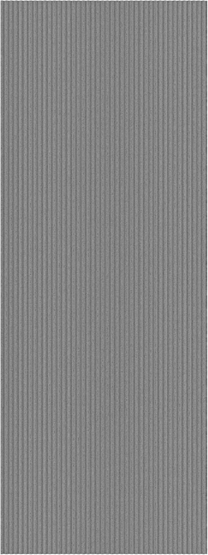 Ottomanson Mud Mat 2'7" x 3' Entryway Rug - Non-Slip Scraper Doormat for Muddy Paws, Dirt Trapping Indoor/Outdoor Mat for High-Traffic Areas, Kitchen, Garage, Patio, Gray