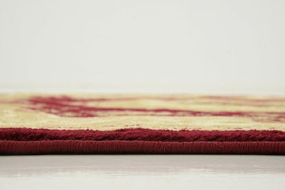 Unique Loom Versailles Collection Traditional Classic Floral Motif Area Rug (4' 0 x 4' 0 Square, Burgundy/ Ivory)