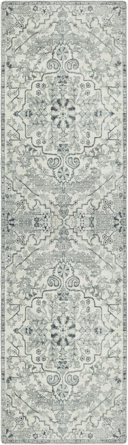 Lahome Washable Runner Rugs with Rubber Backing, 2x7 Hallway Runner Rug Soft Kitchen Carpet Runner, Bohemian Non-Slip Low Pile Printed Throw Rug Runners for Bathroom Bedside RV, Beige