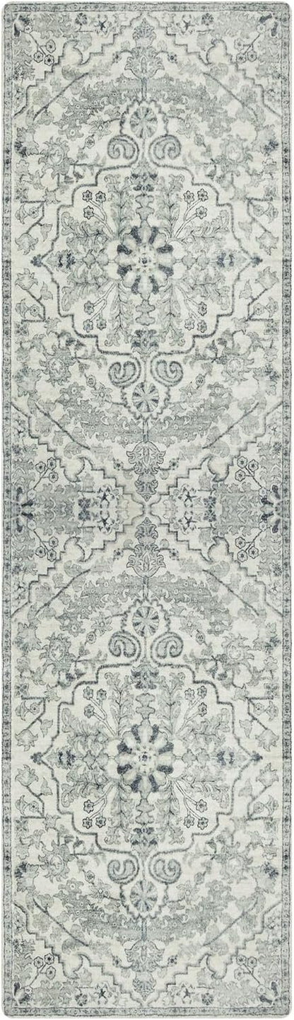 Lahome Washable Runner Rugs with Rubber Backing, 2x7 Hallway Runner Rug Soft Kitchen Carpet Runner, Bohemian Non-Slip Low Pile Printed Throw Rug Runners for Bathroom Bedside RV, Beige