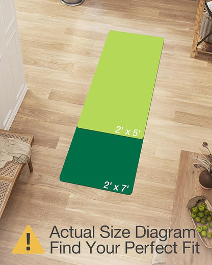 LUMI Washable Kitchen Rug, 23x59 Non-Slip Indoor Hallway Runner, Soft Low Pile Vintage Distressed Area Rugs for Laundry, Bedroom, Celadon