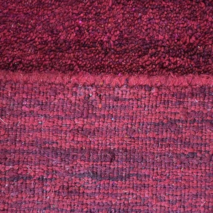 Rugsotic Carpets Hand Knotted Gabbeh Wool 6'x9' Area Rug Solid Gold L00111