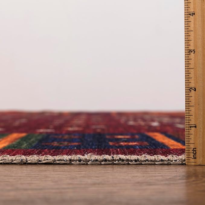 Keen Home Design 10x14 Rug - Machine Washable Area Rug with Non-Slip Backing, Ideal for Living Room, Dining Room, Bedroom - Vintage, Easy Clean, Durable, Low Pile Rug - (9'7" x 14')