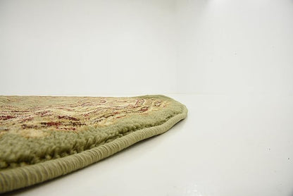 Unique Loom Voyage Collection Traditional Oriental Classic Intricate Design Area Rug (6' 0 x 6' 0 Round, Green/Ivory)