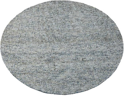 Hand Tufted Wool ECO-Friendly Area Rugs - 8'x8', Round Shape, Light Green, Solid Plain Design, High Pile Thick Handmade Anti Skid Area Rugs for Living Room, Bed Room (KWC111)