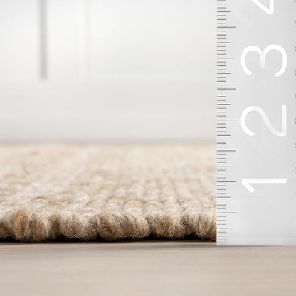 Rugs USA Palisades Marled Beige/Ivory, 4' x 6', Hand Woven, Marled, Tassel, Soft and Cozy, High Traffic, Stain Resistant, Easy Clean, Durable Area Rug for Bedroom, Living Room, Dining, Den, Foyer