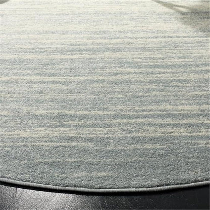 SAFAVIEH Adirondack Collection Area Rug - 8' Round, Slate & Cream, Modern Ombre Design, Non Shedding & Easy to Clean, Ideal for Living Room, Bedroom, Office, Dining Space (ADR113T)