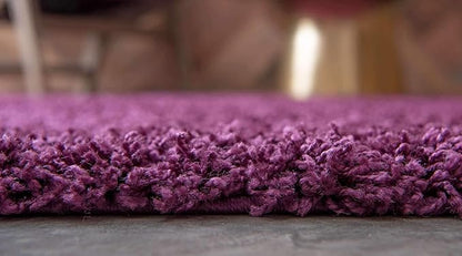 Unique Loom Solid Shag Collection Area Rug (5' 1" x 8' Rectangle Eggplant Purple)