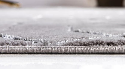 Unique Loom Glam Collection Area Rug - Trellis (10' x 14' 1" Rectangle, Gray Silver/ Silver)