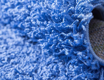 Unique Loom Solid Shag Collection Area Rug (5' 1" x 8' Rectangle, Periwinkle Blue)