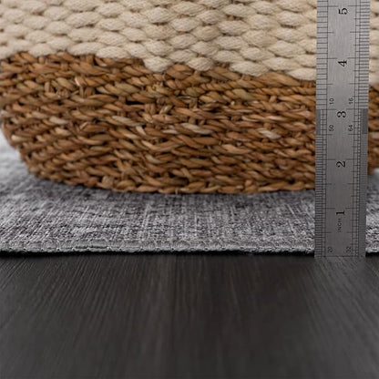 Bloom Rugs Washable 8' x 10' Rug - Ivory/Silver Gray Traditional Area Rug for Living Room, Bedroom, Dining Room, and Kitchen - Exact Size: 8' x 10'