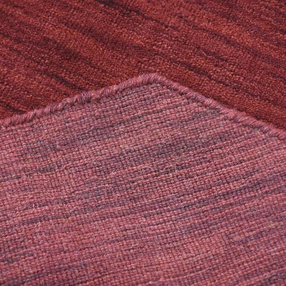 Hand Knotted Loom Wool ECO-Friendly Area Rugs - 10'x10', Octagon, Dark Red Color, Solid Plain Design, High Pile Handmade Anti Skid Area Rugs for Living Room, Bed Room (L00111)
