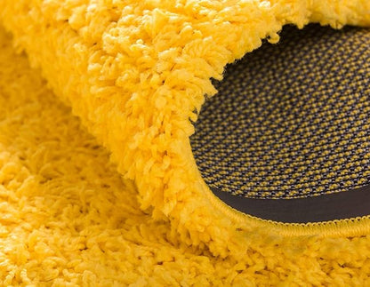 Unique Loom Solid Shag Collection Area Rug (2' x 3' 1" Rectangle, Tuscan Sun Yellow)