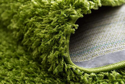 Unique Loom Solid Shag Collection Area Rug (8' x 11' Rectangle, Grass Green)