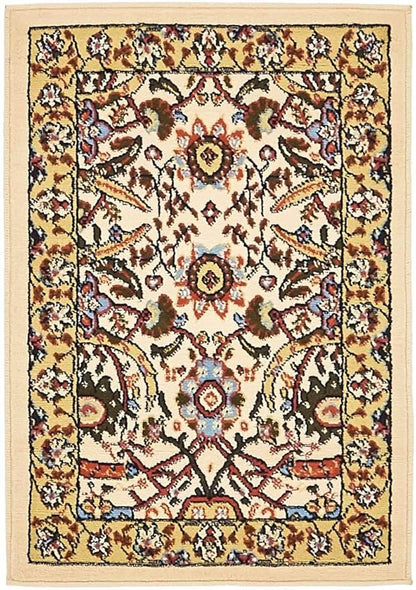 Unique Loom Espahan Collection Area Rug - Cape Cod (2' 2" x 3' 1" Rectangle, Cream/ Black)