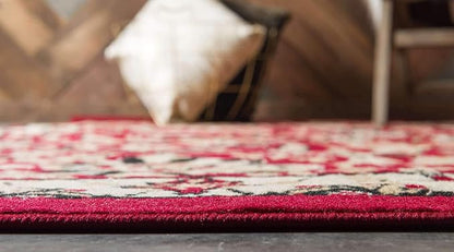 Unique Loom Espahan Collection Area Rug - Cape Cod (5' 1" x 8' Rectangle, Red/ Beige)