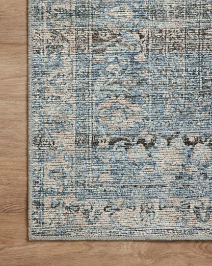 Loloi Amber Lewis Billie Collection BIL-05 Denim/Blush 10'-0" x 14'-0", 0.19" Thick Area Rug