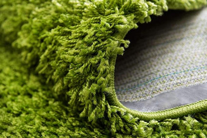 Unique Loom Solid Shag Collection Area Rug (8' Round, Grass Green)