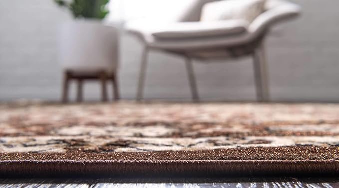 Unique Loom Espahan Collection Area Rug - Cape Cod (2' 2" x 8' 2" Runner, Brown/ Beige)