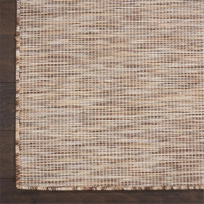 Pemberly Row Contemporary 10' x 14' Beige Fabric Modern Area Rug