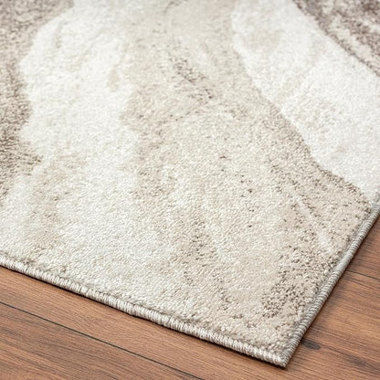 LUXE WEAVERS Lagos Collection 7983 Brown 5x7 Art Deco Geometric Area Rug