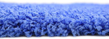 Unique Loom Solid Shag Collection Area Rug (8' Square, Periwinkle Blue)