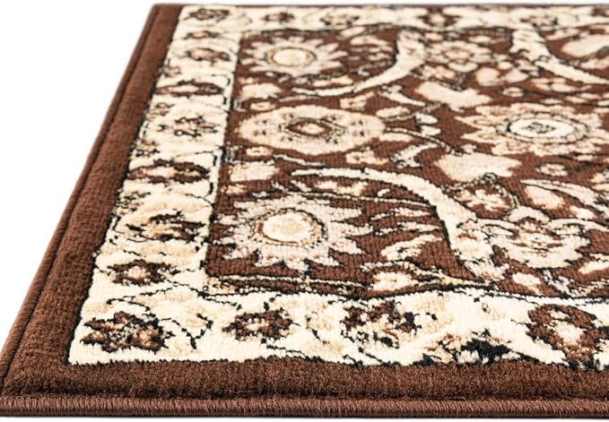 Unique Loom Espahan Collection Area Rug - Cape Cod (9'x 12' Rectangle, Brown/ Beige)