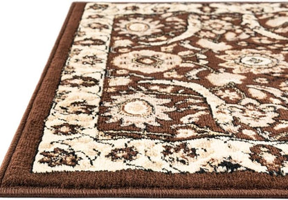 Unique Loom Espahan Collection Area Rug - Cape Cod (9'x 12' Rectangle, Brown/ Beige)