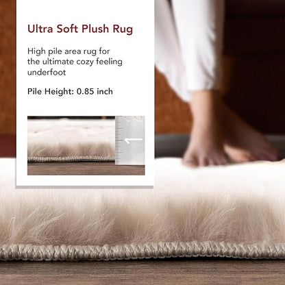 nuLOOM Nia White/Ivory, 2'6" x 8', Cozy Shag, Fluffy and Soft, High Traffic, Stain Resistant, Easy Clean, Durable Machine Washable Runner for Bedroom, Living Room, Dining, Den, Foyer, Entryway