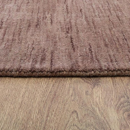 Hand Knotted Loom Wool ECO-Friendly Area Rugs - 10'x10', Square, Light Brown Color, Solid Plain Design, High Pile Handmade Anti Skid Area Rugs for Living Room, Bed Room (L00111)