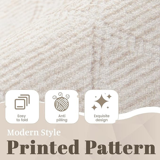 4x6 Geometric Rug: Washable Boho Moroccan Throw Rug Neutral Modern Farmhouse Indoor Soft Non Slip Ultra Thin Printed Pattern Rugs for Kitchen Bedroom (Beige, 4'x6')