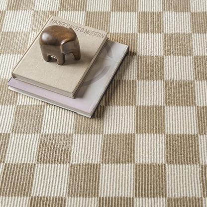 Revival Rugs Gambit 3'x5' Machine Washable Area Rug for Kitchen Bedroom - 100% Recycled Oeko-TEX Certified, Medium Pile, Camel, Beige
