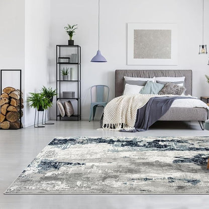 LUXE WEAVERS Kimberly Collection Ivory 5x7 Modern Abstract Area Rug