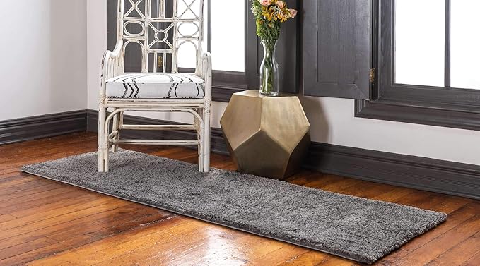 Unique Loom Solo Collection Area Rug - Calabasas (2' 2" x 6' 7" Runner, Gray)