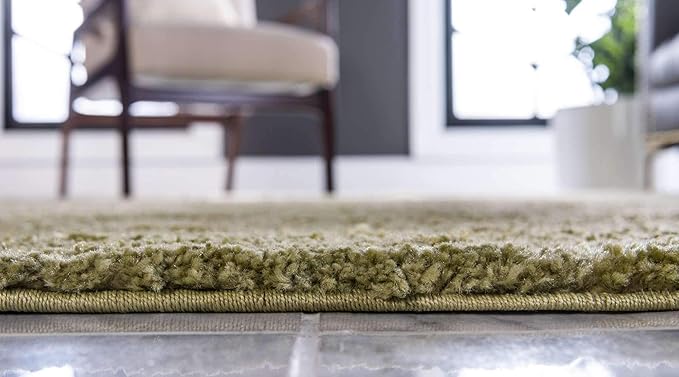 Unique Loom Solo Collection Area Rug - Calabasas (7' 10" x 10' Rectangle, Light Green)