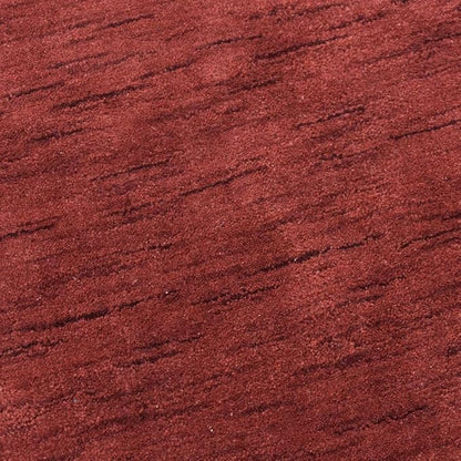 Hand Knotted Loom Wool ECO-Friendly Area Rugs - 10'x10', Octagon, Red Color, Solid Plain Design, High Pile Thick Handmade Anti Skid Area Rugs for Living Room, Bed Room (L00111)