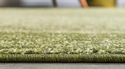 Rugs.com Angelica Collection Rug – 8 Ft Round Light Green Medium Rug Perfect for Kitchens, Dining Rooms