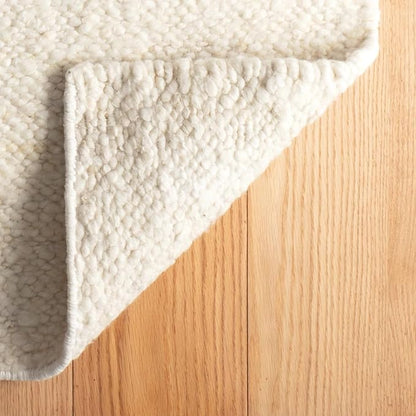 Dash & Albert Holmstead Ivory Handwoven Wool Rug, 2 X 3 Feet, Ivory Solid Pattern - Premium Luxury Hotel Quality Soft Breathable Hypoallergenic Machine Washable Easy Care All Season Comfortable