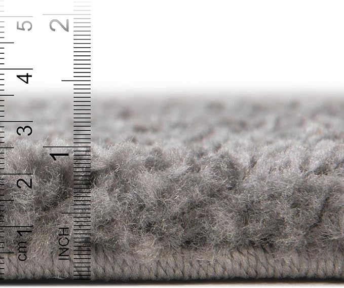 Unique Loom Solo Collection Area Rug - Calabasas (5' 3" Square, Gray)